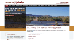 Desktop Screenshot of kimberleytravel.com.au